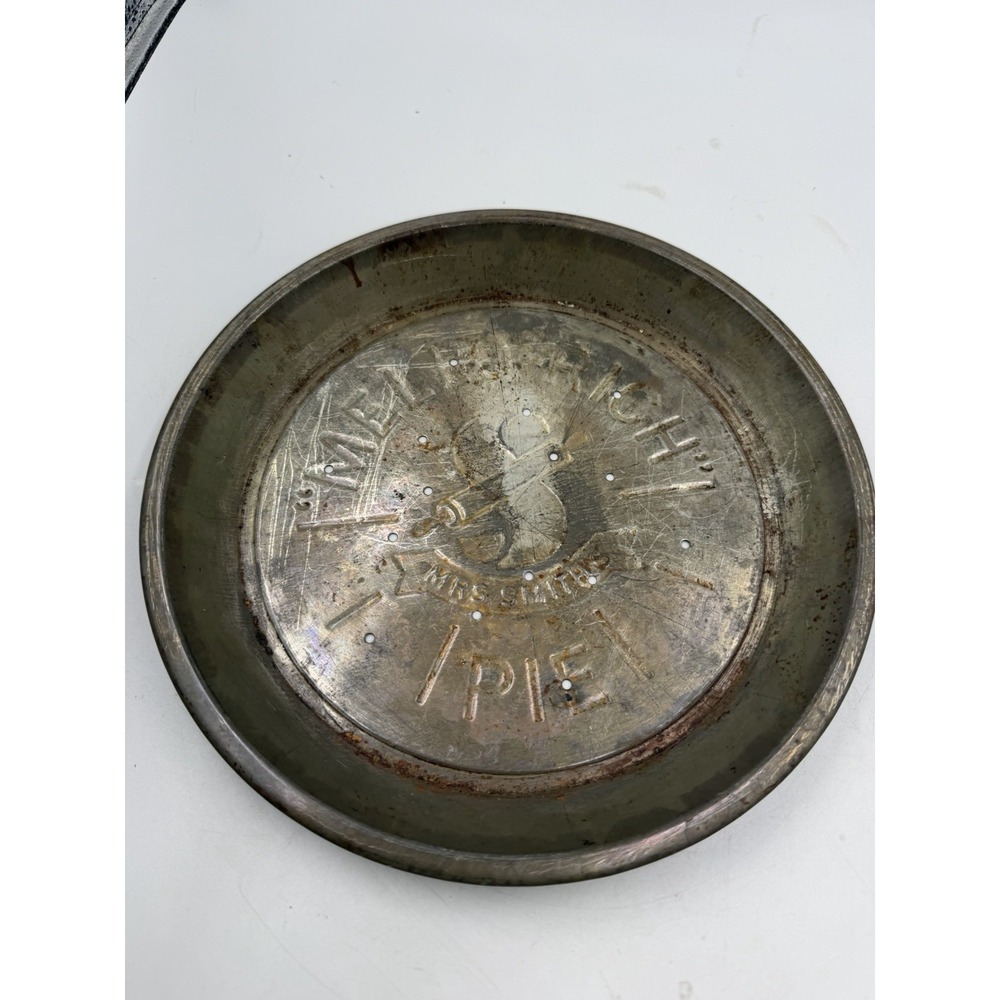 Vintage Mrs. Smith's Mello-Rich Pie Pan - Tin / Metal - 9.5" Diameter